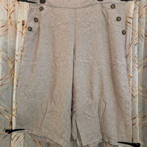 Lane Bryant Wide-Leg Linen Blend Crop Pants – Natural
